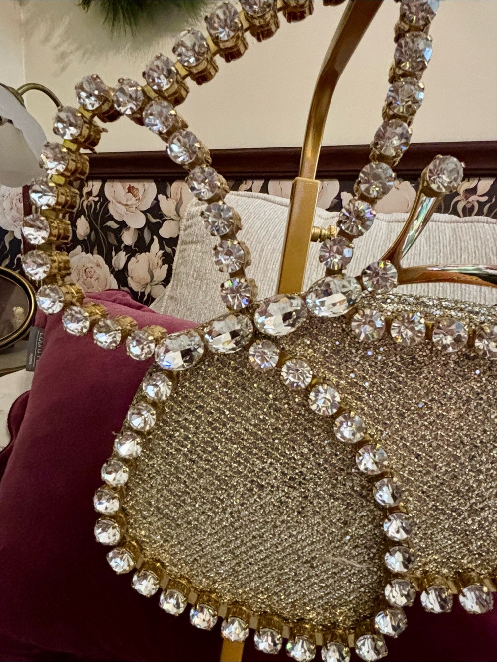 L’alingi Gold Crystal Butterfly Clutch Evening Bag Bridal Red Carpet - Picture 6 of 10